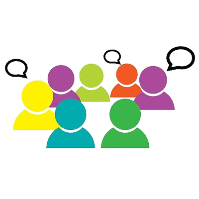 groupe de personnes en train de discuter