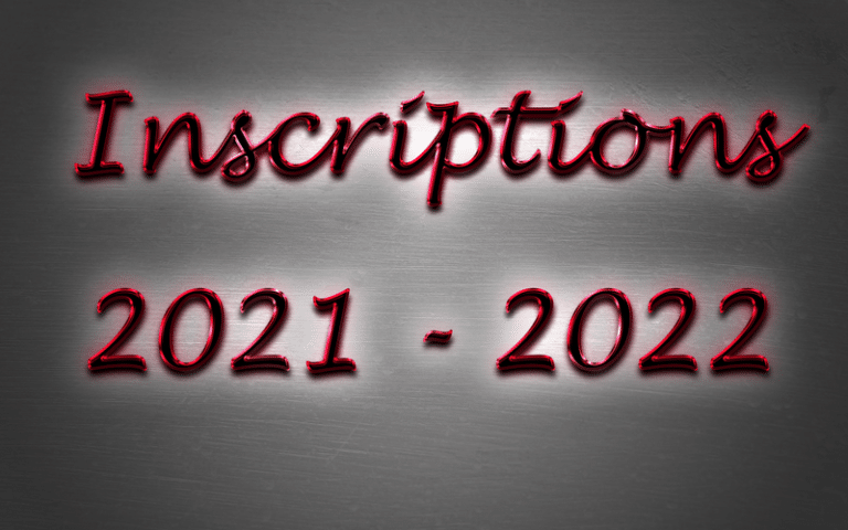 Inscriptions 2021-2022