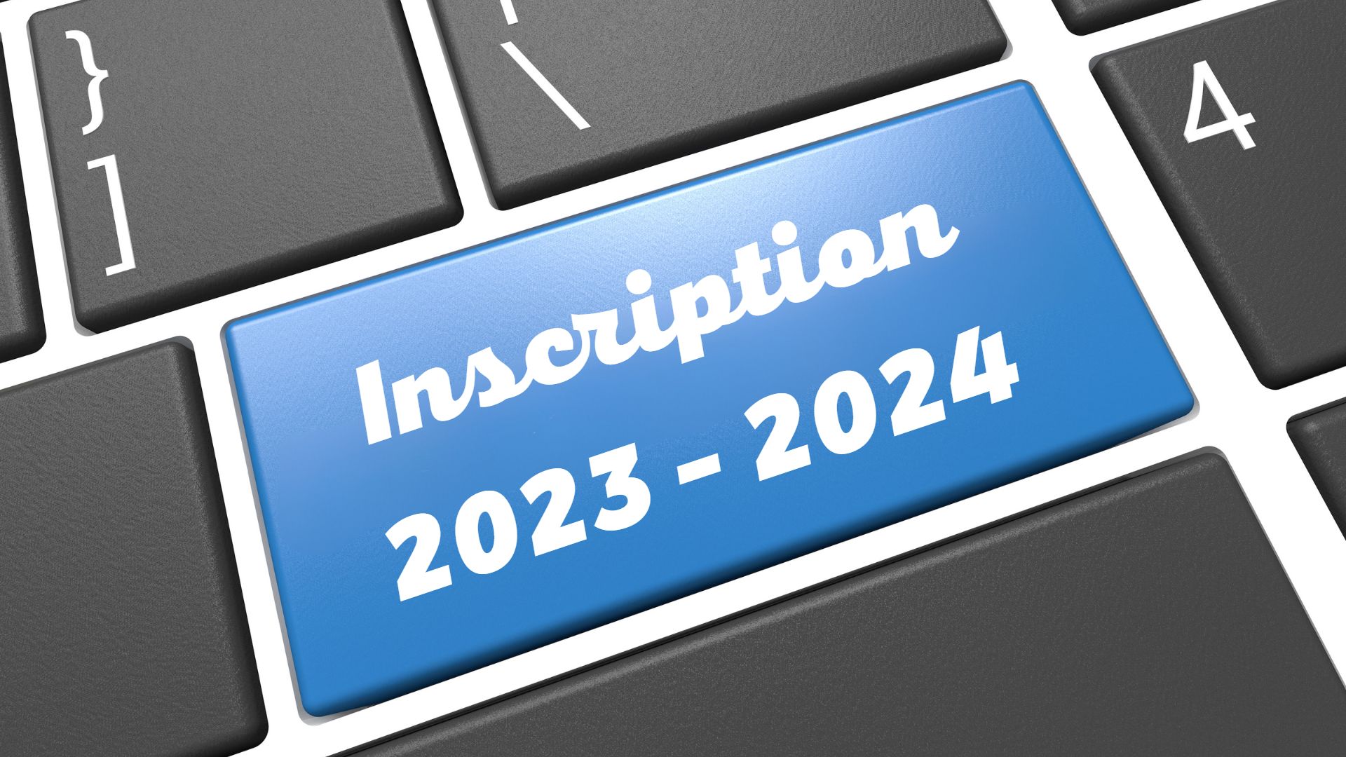 Image d'illustration d'un clavier présentant le mot inscription