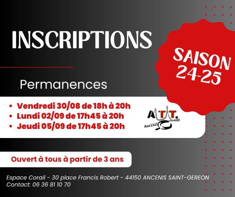Permanences pour les inscriptions