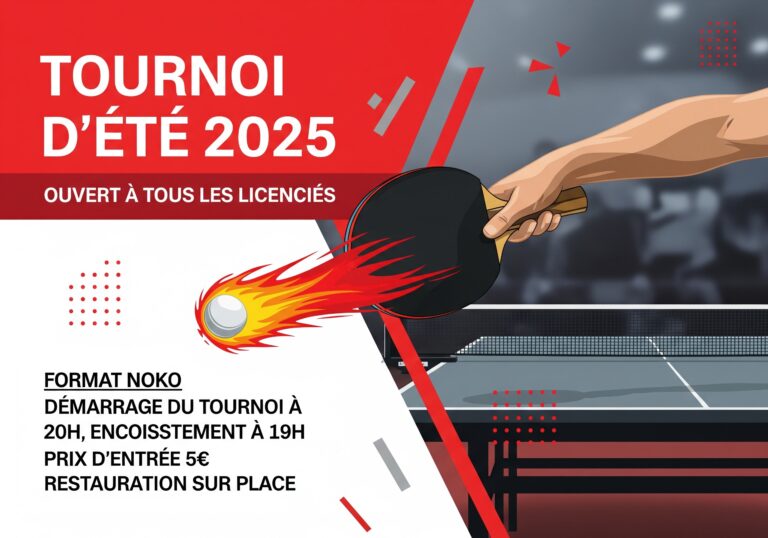 Préparez vos raquettes pour le tournoi d&rsquo;été 2025 !